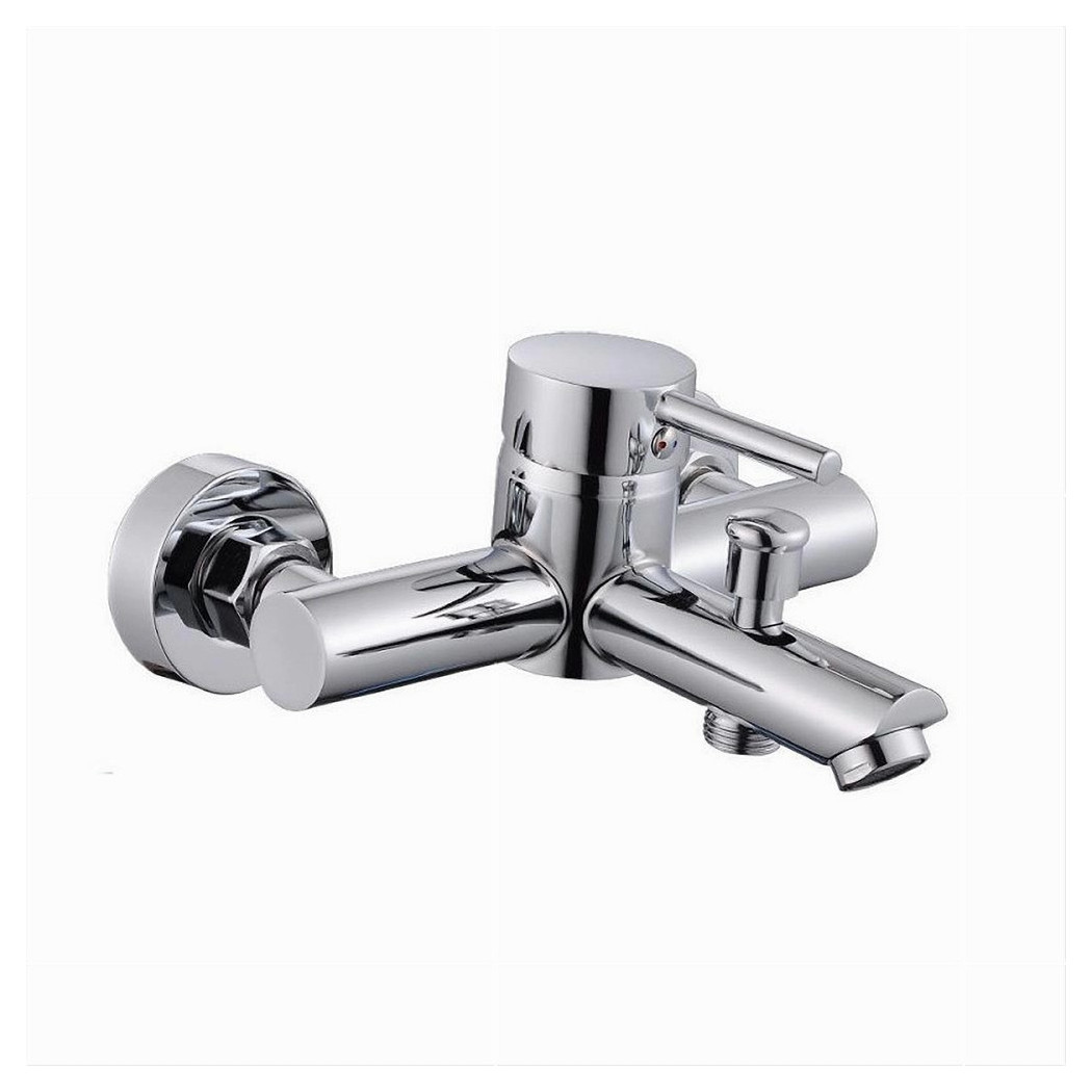 foto del prodotto trade shop rubinetto bagno moderno cromato lucido miscelatore orientabile per vasca 87390 