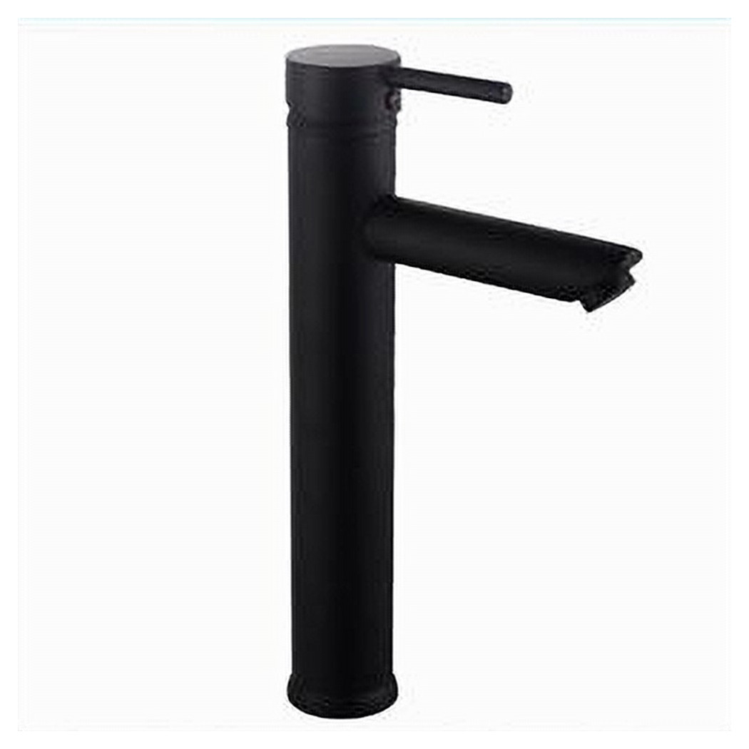 foto del prodotto trade shop rubinetto bagno moderno nero opaco miscelatore orientabile lavabo canna alta 87393 