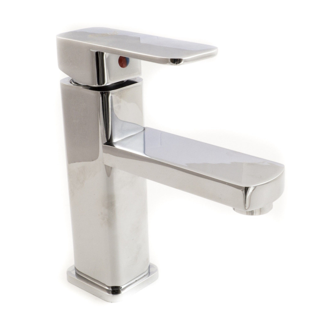 foto del prodotto trade shop rubinetto miscelatore cromato casa bagno lavabo completo di kit montaggio jh8801 