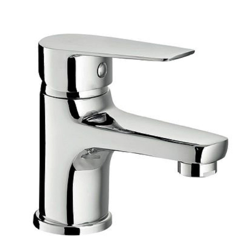 foto del prodotto trade shop rubinetto miscelatore monocomando cromato per lavabo lavandino moderno cube87117 