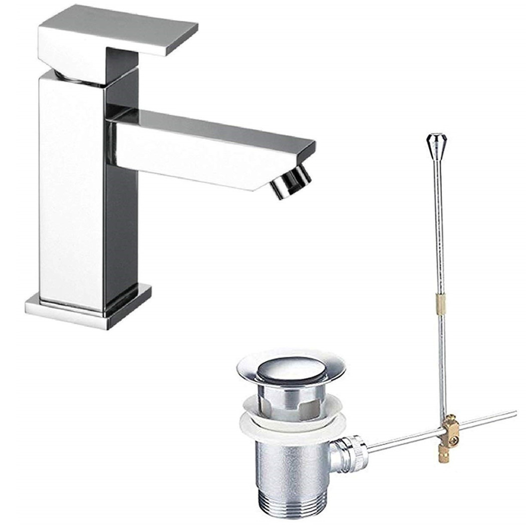 foto del prodotto trade shop rubinetto miscelatore quadrato piletta 69022 firenze bagno rubinetteria 