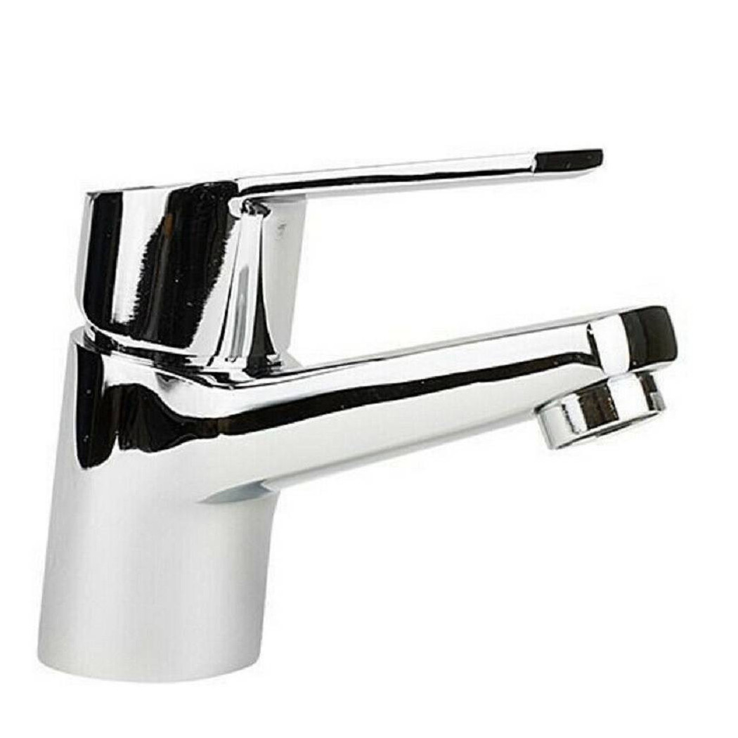 foto del prodotto trade shop rubinetto per bagno da lavabo miscelatore orientabile in ottone cromato lucido 