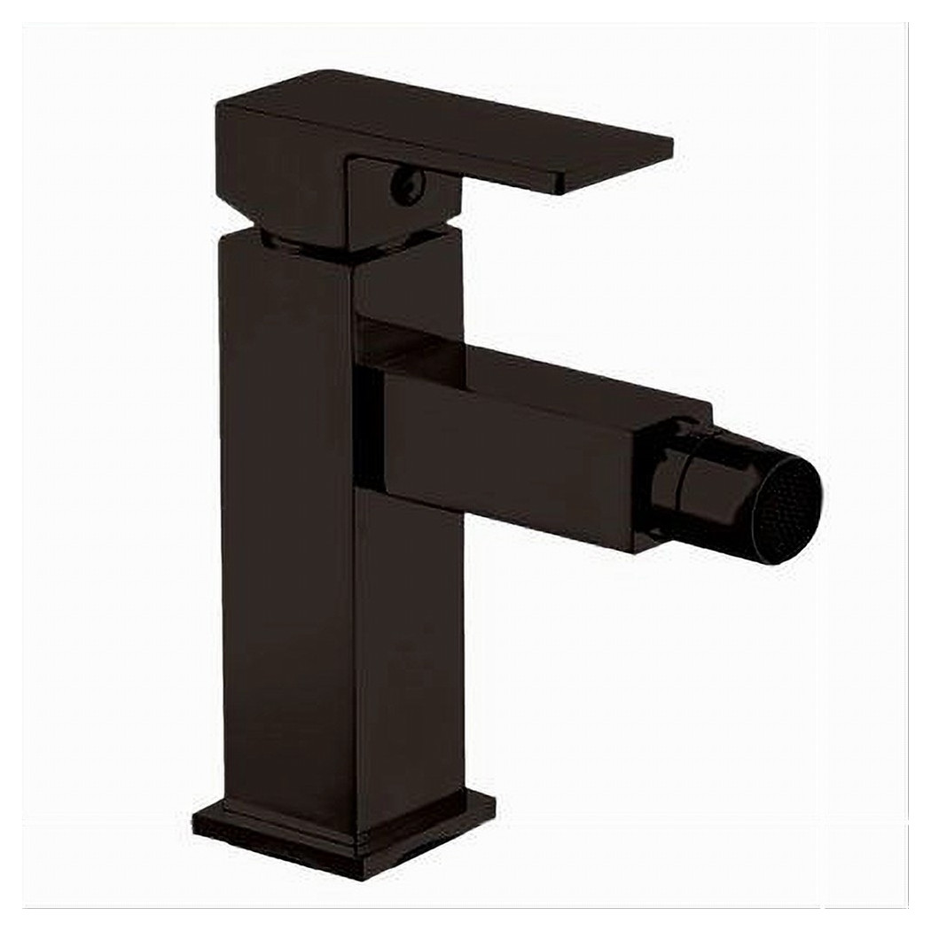 foto del prodotto trade shop rubinetto per bagno ultra moderno miscelatore orientabile bidet nero opaco 87208 