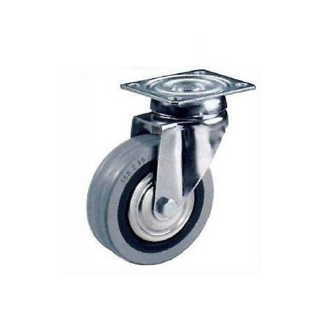 foto del prodotto trade shop ruota grigia con piastra girevole tbp cebora diametro 60 80 100 125 80 mm 