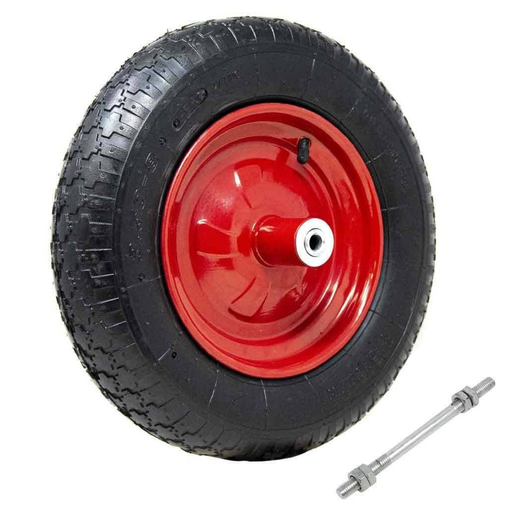 foto del prodotto trade shop ruota pneumatica per carriola diametro da 35cm in gomma 3.50 8 modello vespa 