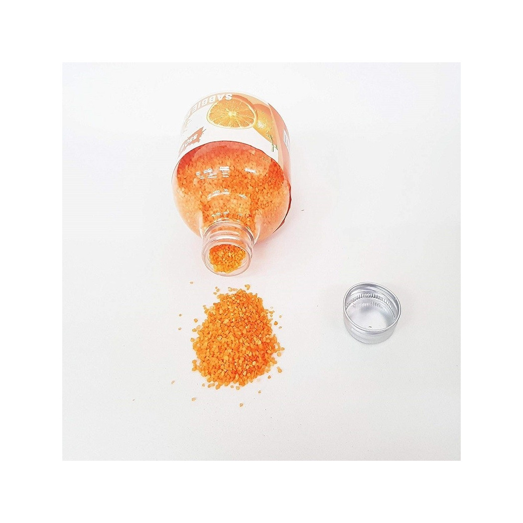 foto del prodotto trade shop sabbia profumata decorativa granulare 350gr arancia arancione centrotavola fiori 
