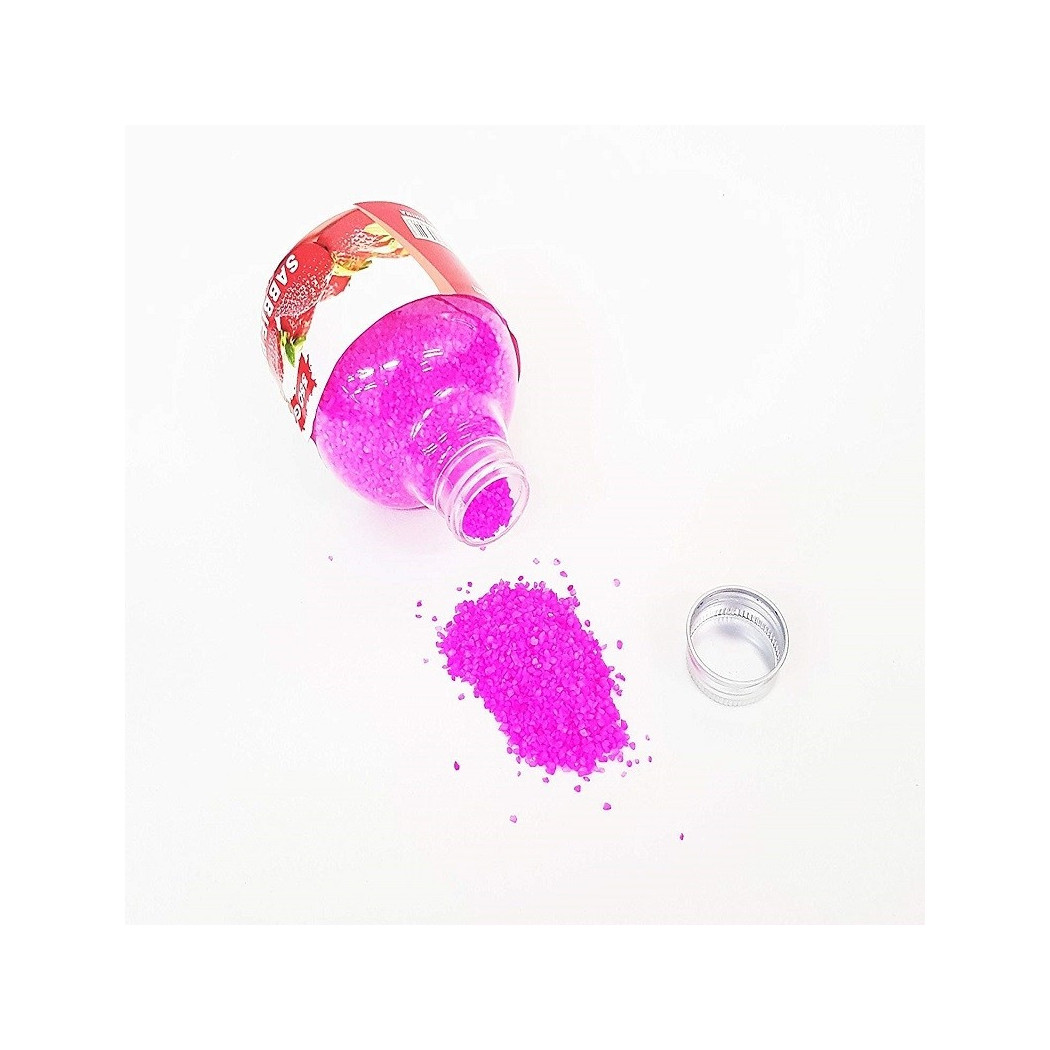 foto del prodotto trade shop sabbia profumata decorativa granulare 350gr fragola rosa composizione centrotavola 
