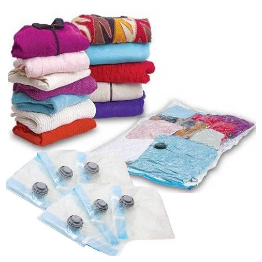 foto del prodotto trade shop sacchetti buste sottovuoto 50x60cm salva spazio per abiti cambio di stagione 