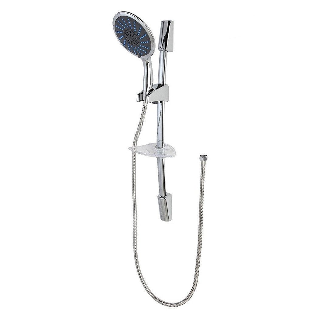 foto del prodotto trade shop saliscendi asta con soffione doccia 3 funzioni cromo bagno doccia vasca 