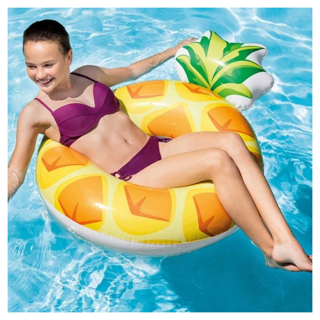 foto del prodotto trade shop salvagente ciambella gonfiabile ananas 117 x 86 cm mare piscina spiaggia 