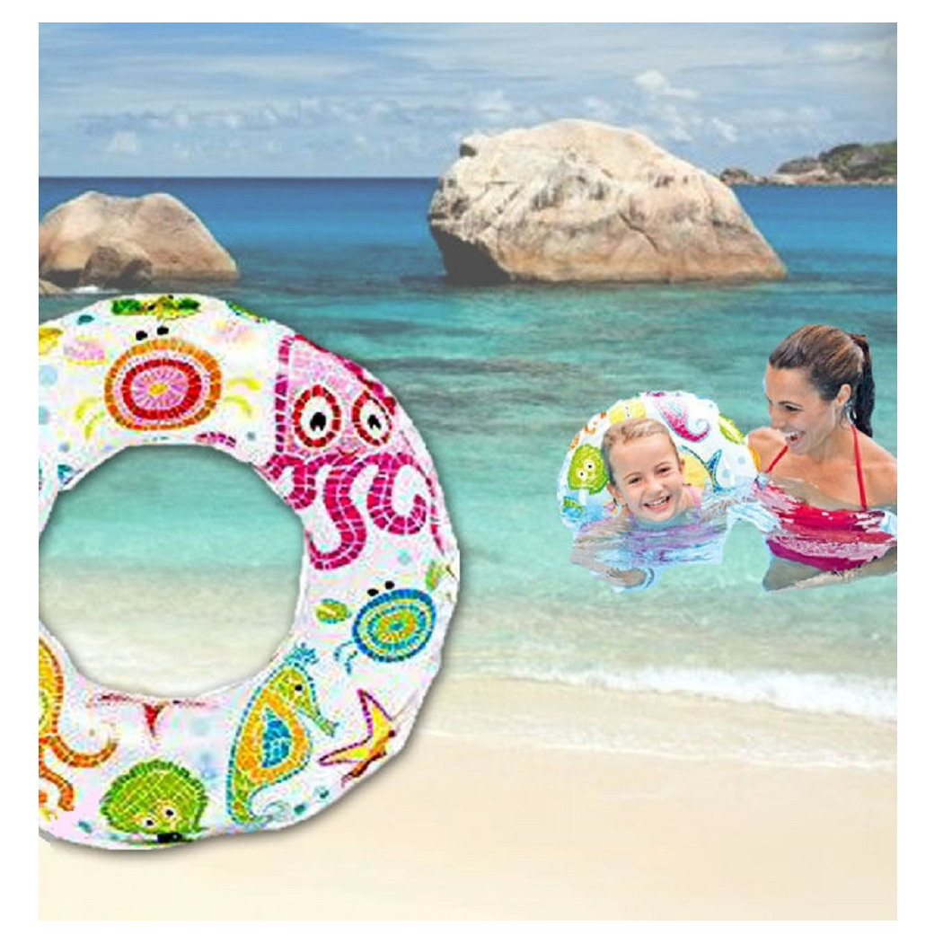 foto del prodotto trade shop salvagente ciambella gonfiabile galleggiante mare piscina spiaggia bambini 51cm 