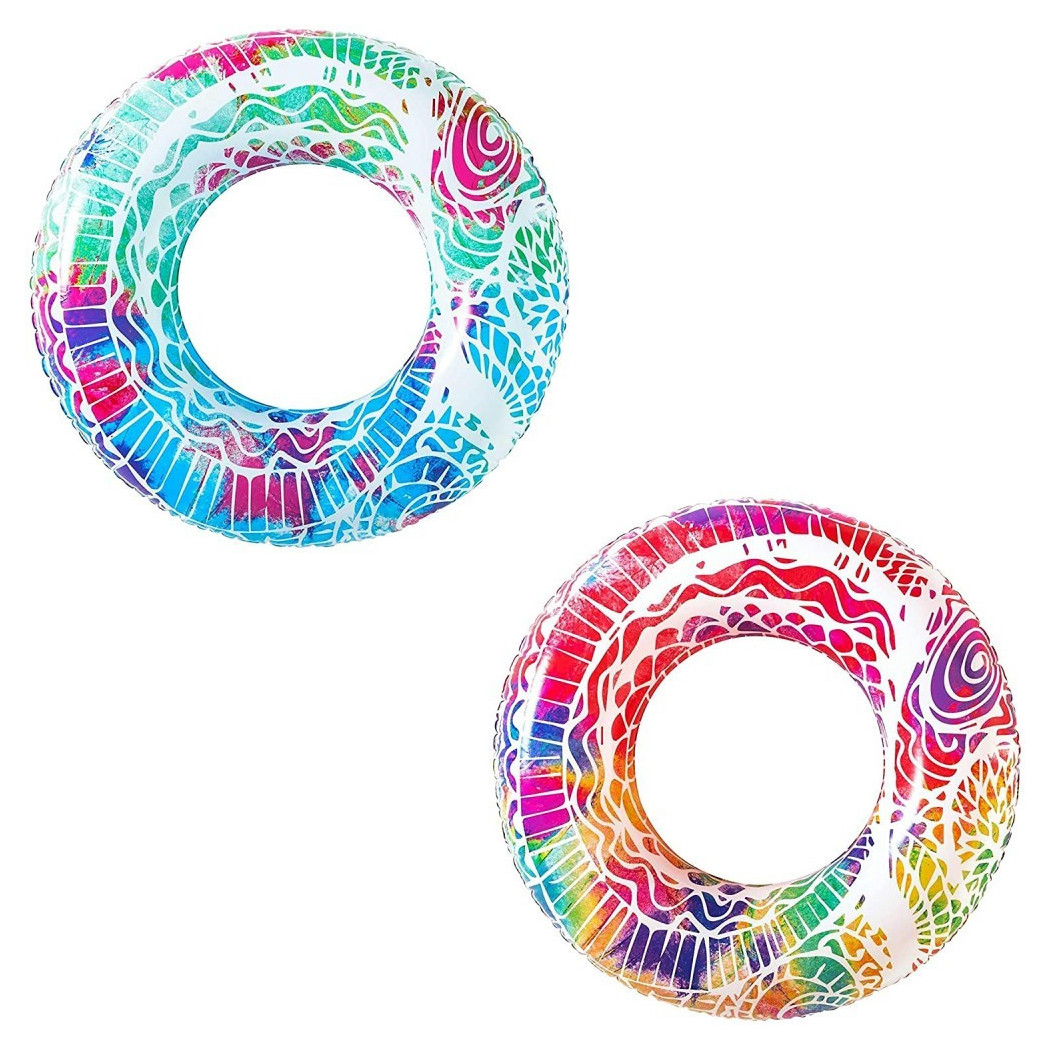 foto del prodotto trade shop salvagente colorato 91cm con maniglie piscina mare estate colori assortiti 36084b 