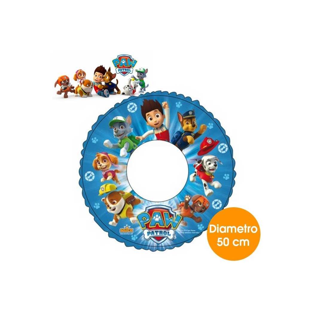 foto del prodotto trade shop salvagente da mare o piscina bambini diametro 50 cm paw patrol 