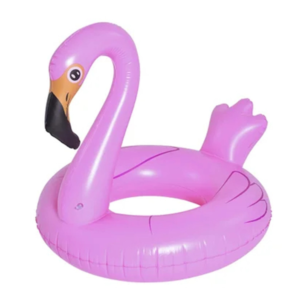 foto del prodotto trade shop salvagente gonfiabile ciambella forma fenicottero rosa 116x105x95cm mare piscina 016140 