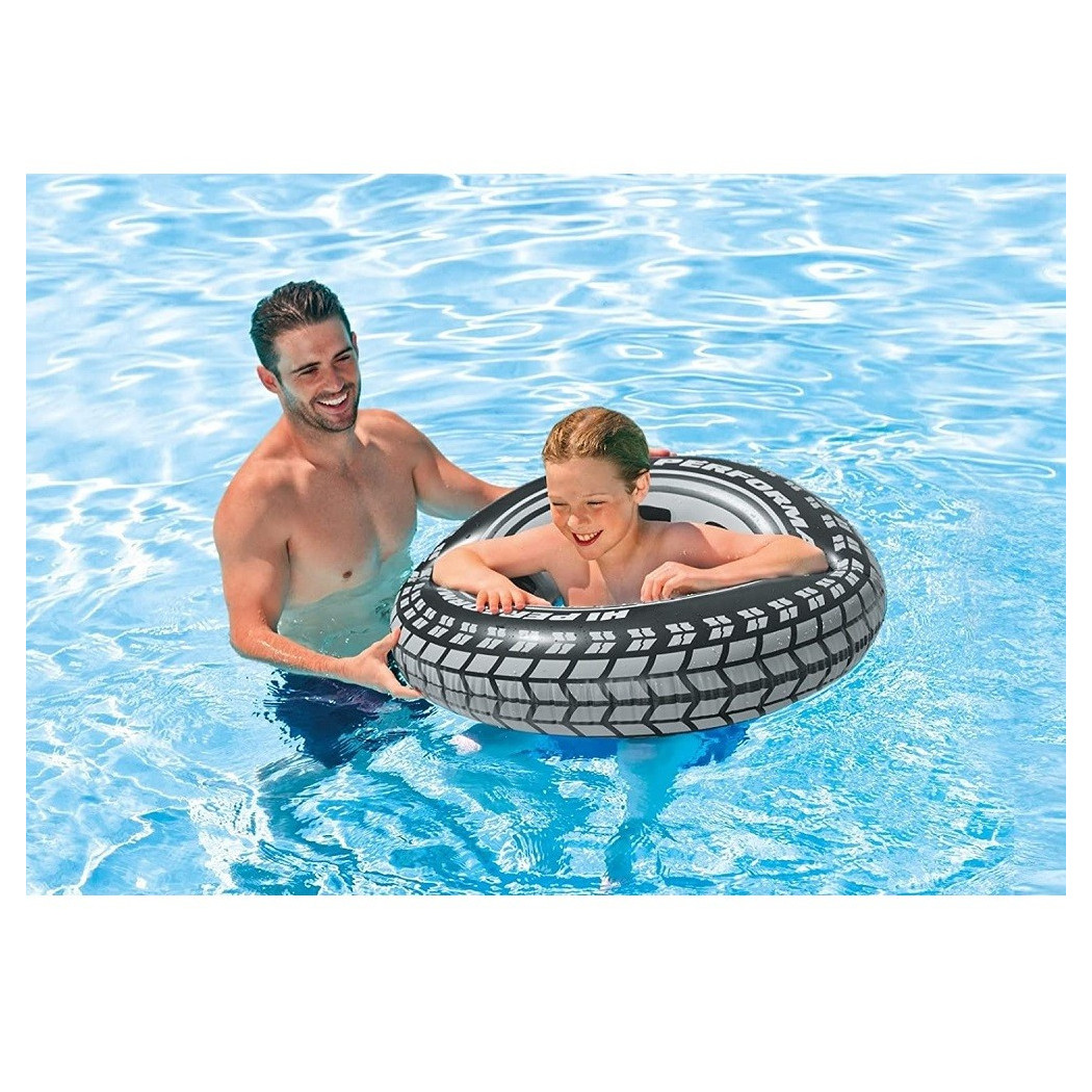 foto del prodotto trade shop salvagente gonfiabile materassino a forma di ruota per mare piscina 91 cm 59252 