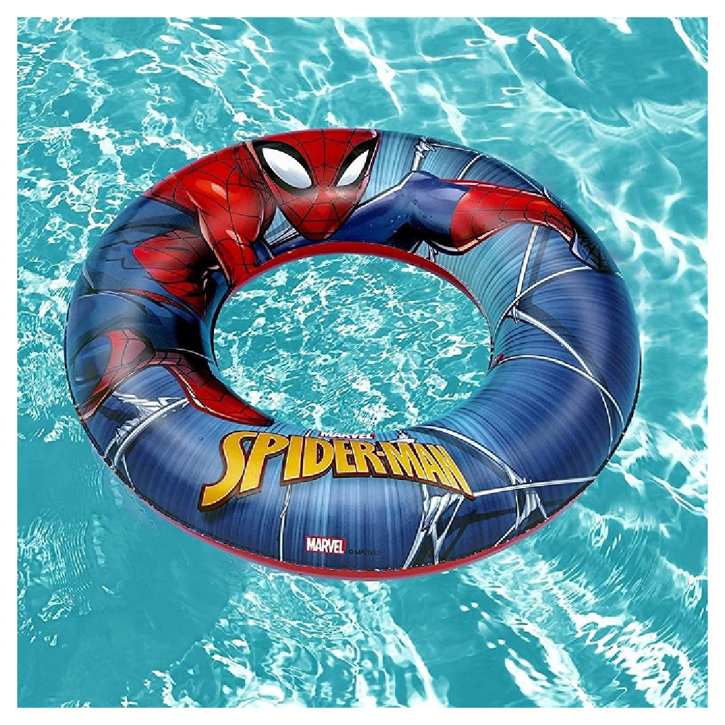 foto del prodotto trade shop salvagente gonfiabile spider man multicolore 56cm da spiaggia mare piscina 98003 