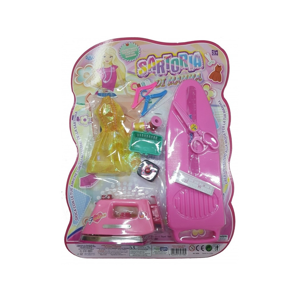 foto del prodotto trade shop sartoria di mamma asse da stiro ferro forbicine carrello metro gioco bambine 