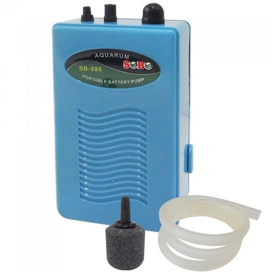 foto del prodotto trade shop sb 980 aeratore a batterie per acquario aria ossigenatore air pump portatile 