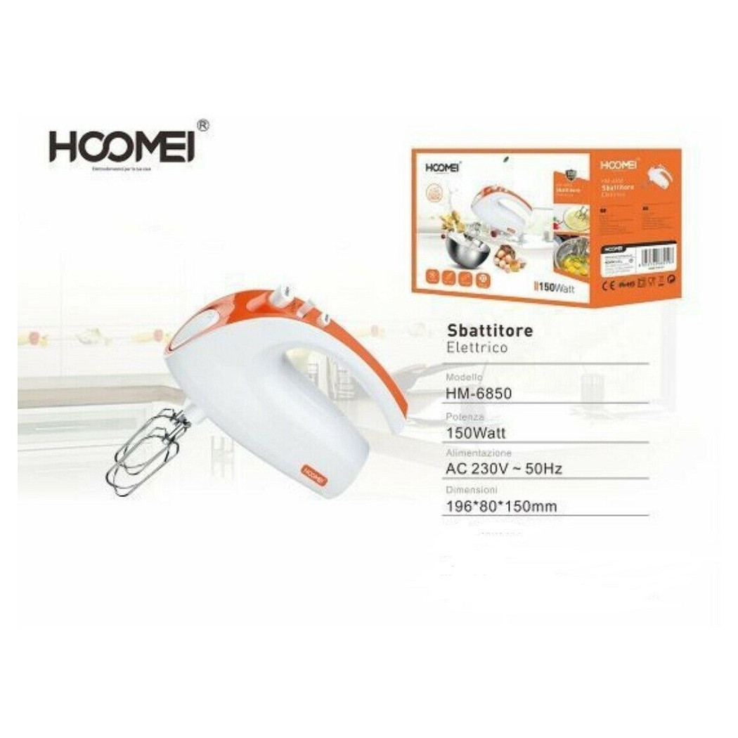 foto del prodotto trade shop sbattitore elettrico frullatore impastatore 150 watt 5 velocita 39 hoomei hm 6850 