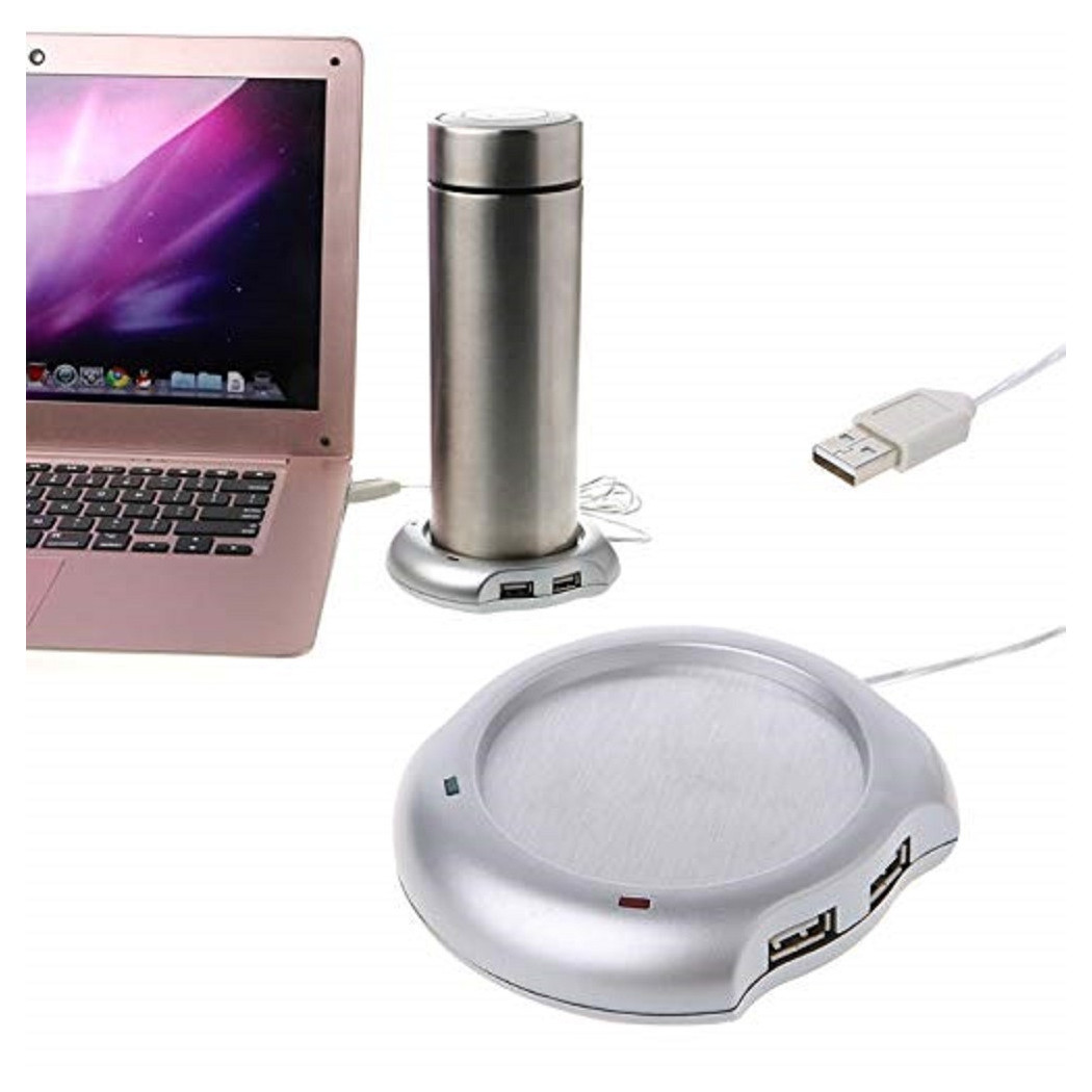 foto del prodotto trade shop scaldatazza bicchiere elettrico 4 porte usb pc laptop sottobicchiere t caff tisana 