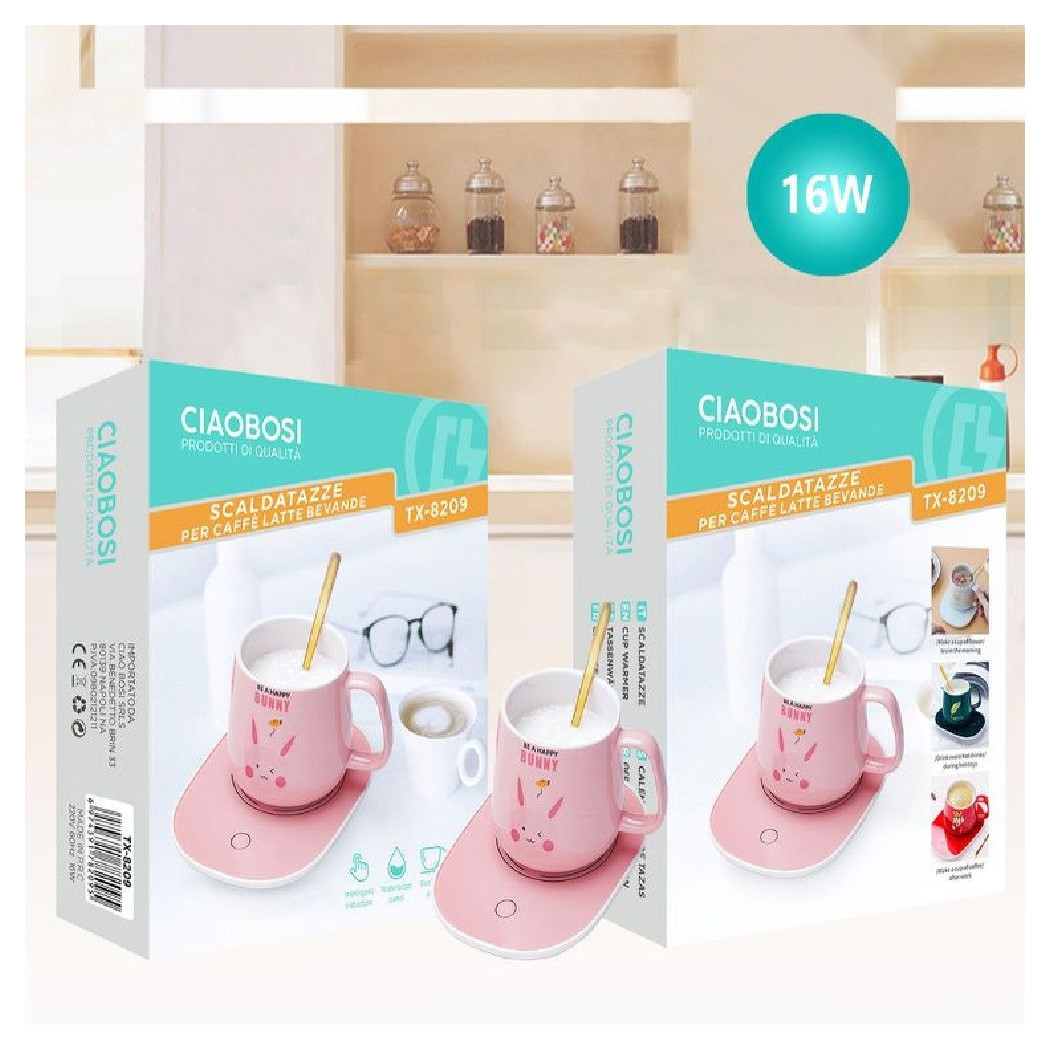 foto del prodotto trade shop scaldatazze usb per caffe 39 latte bavande con sensore gravit inverno 16w tx 8209 