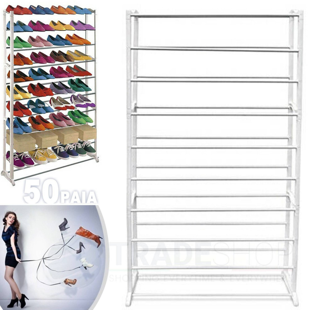 foto del prodotto trade shop scarpiera 50 paia scarpe salvaspazio organizer ordine ripostiglio casa armadio 