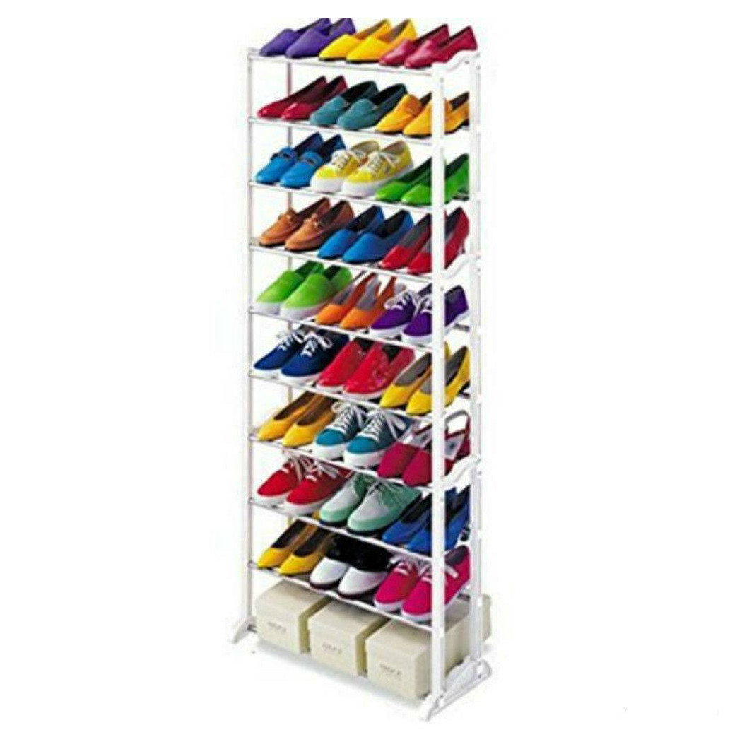 foto del prodotto trade shop scarpiera componibile 30 paia di scarpe salvaspazio scaffale shoes rack amazing 