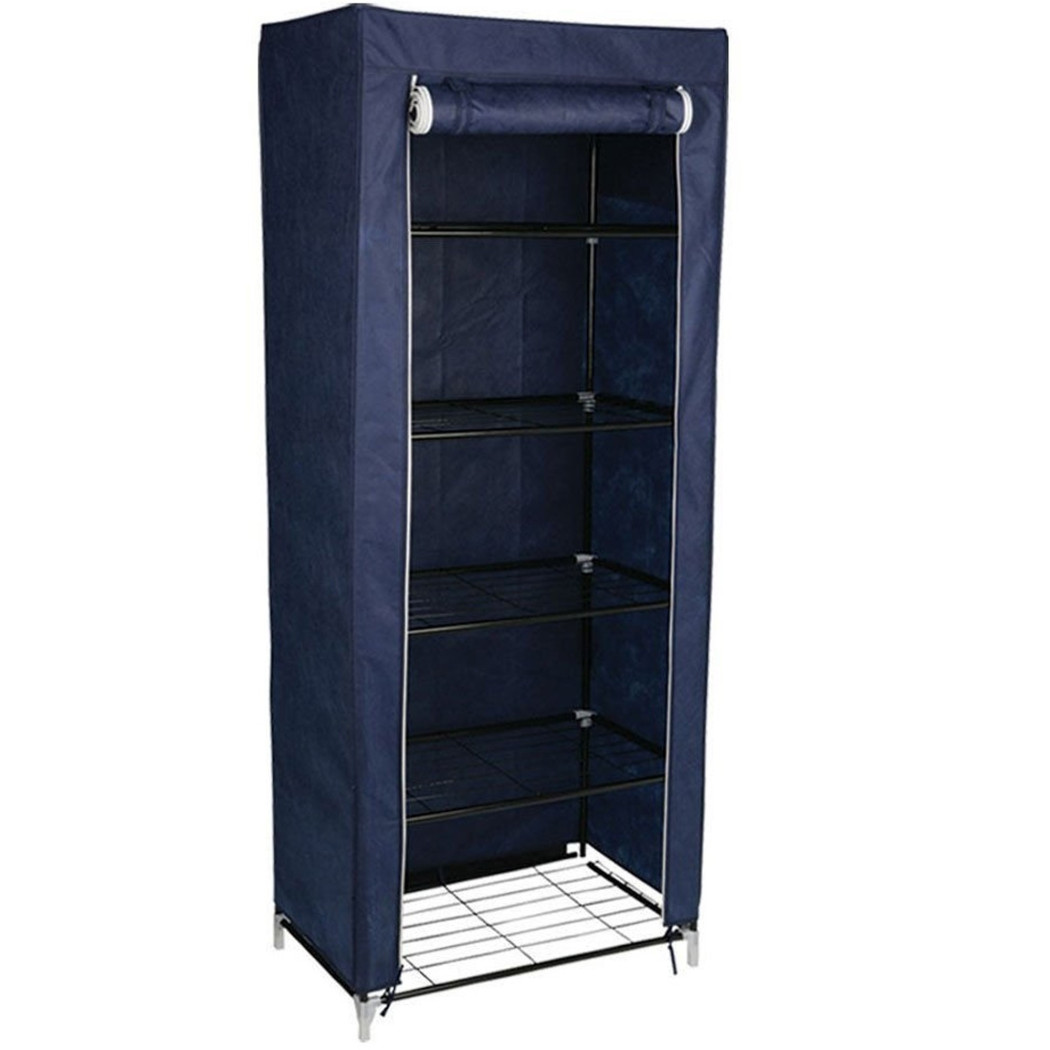 foto del prodotto trade shop scarpiera organizer 5 ripiani salvaspazio antipolvere per scarpe pantofole 