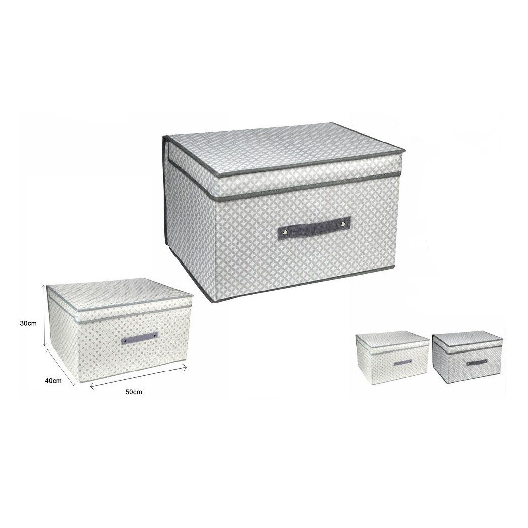 foto del prodotto trade shop scatola box salvaspazio portatutto contenitore armadi organizer 50x40x30cm 53028 