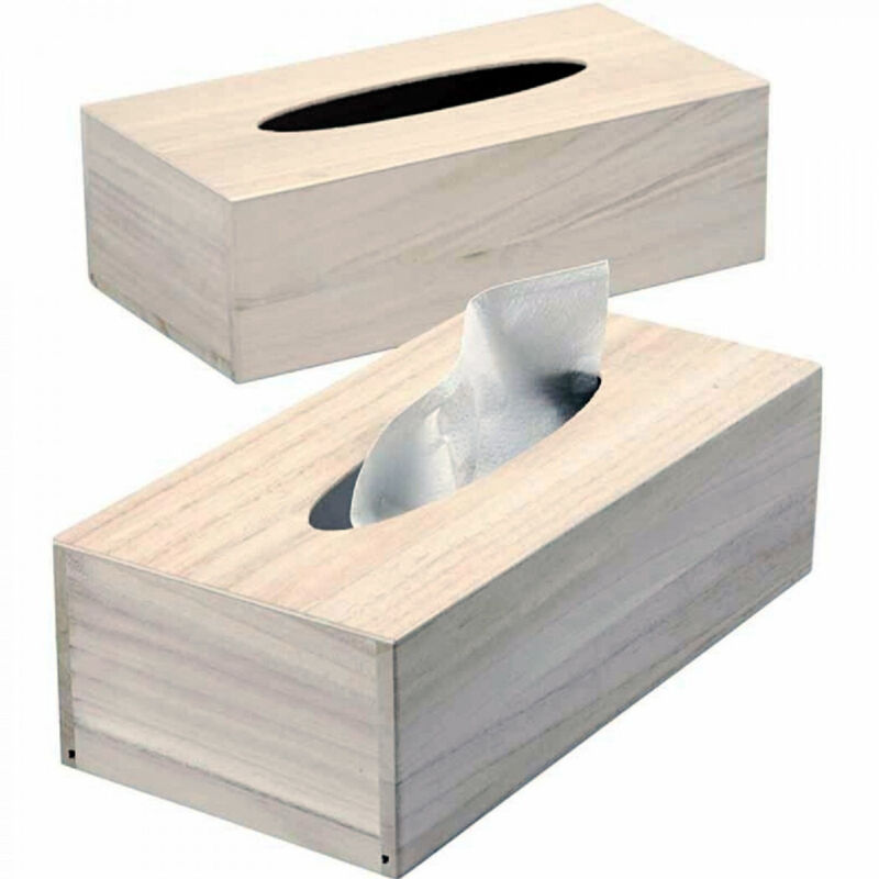 foto del prodotto trade shop scatola portatovaglioli rettangolare legno decoupage cofanetto fazzoletti veline 