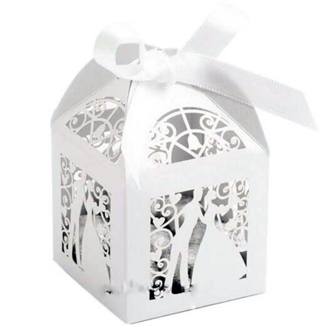 foto del prodotto trade shop scatoline da regalo portaconfetti porta confetti dolci bianco matrimonio wedding 