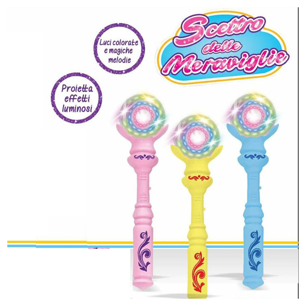 foto del prodotto trade shop scettro delle meraviglie bacchetta principessa fatina sailor luci suoni bambine 