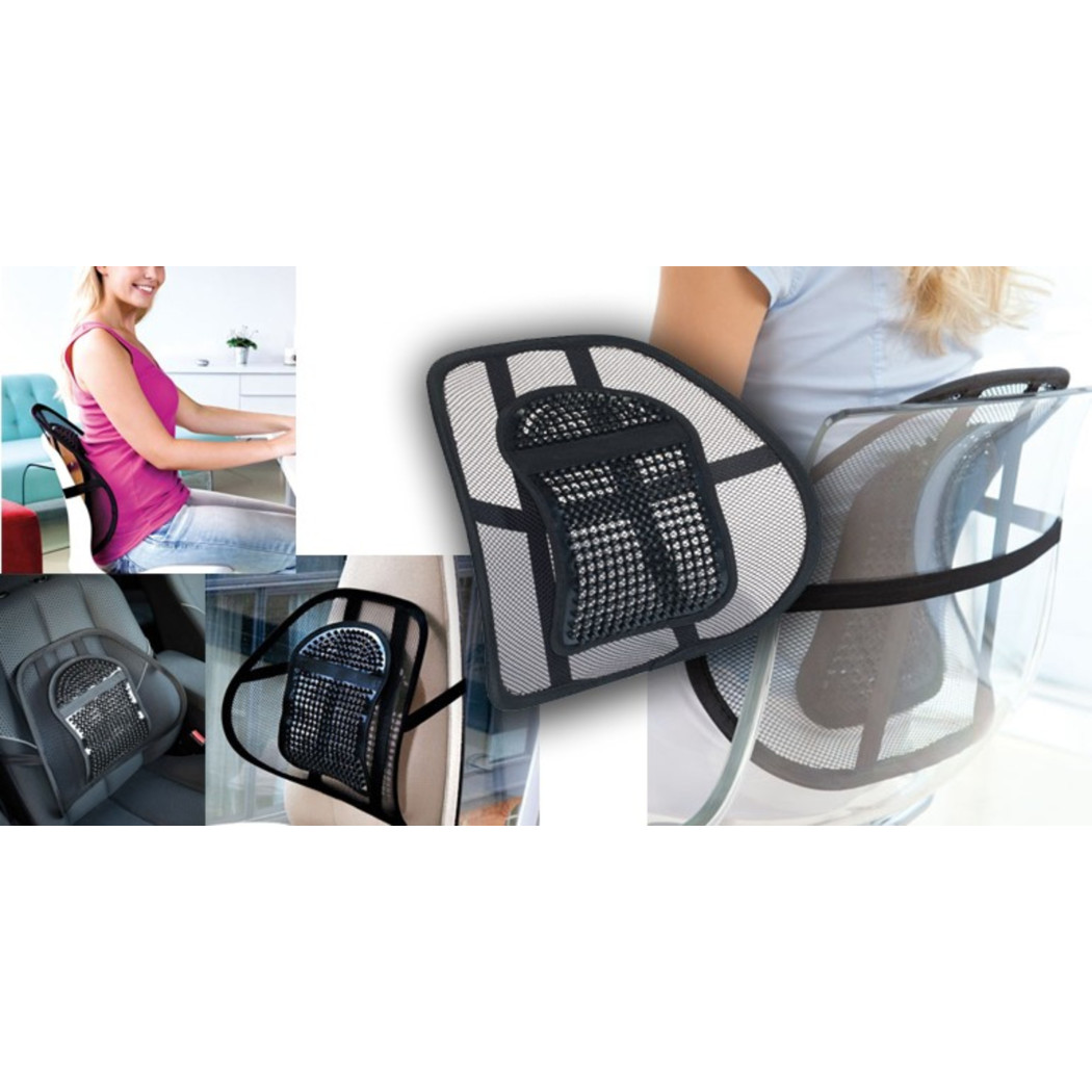 foto del prodotto trade shop schienale ergonomico coprisedile auto sedia schienali cuscino supporto lombare 