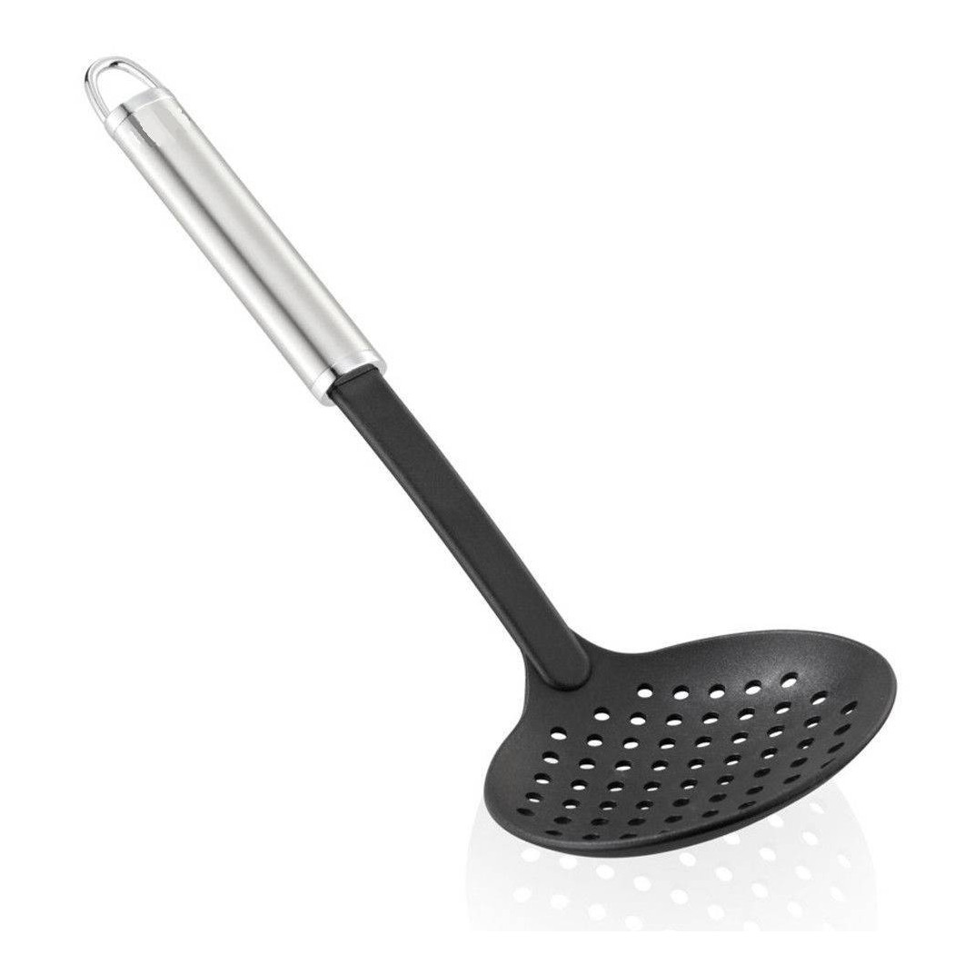 foto del prodotto trade shop schiumarola nylon plastica acciaio 11 x 6 x 33 cm impugnatura ovale strumento cucina 