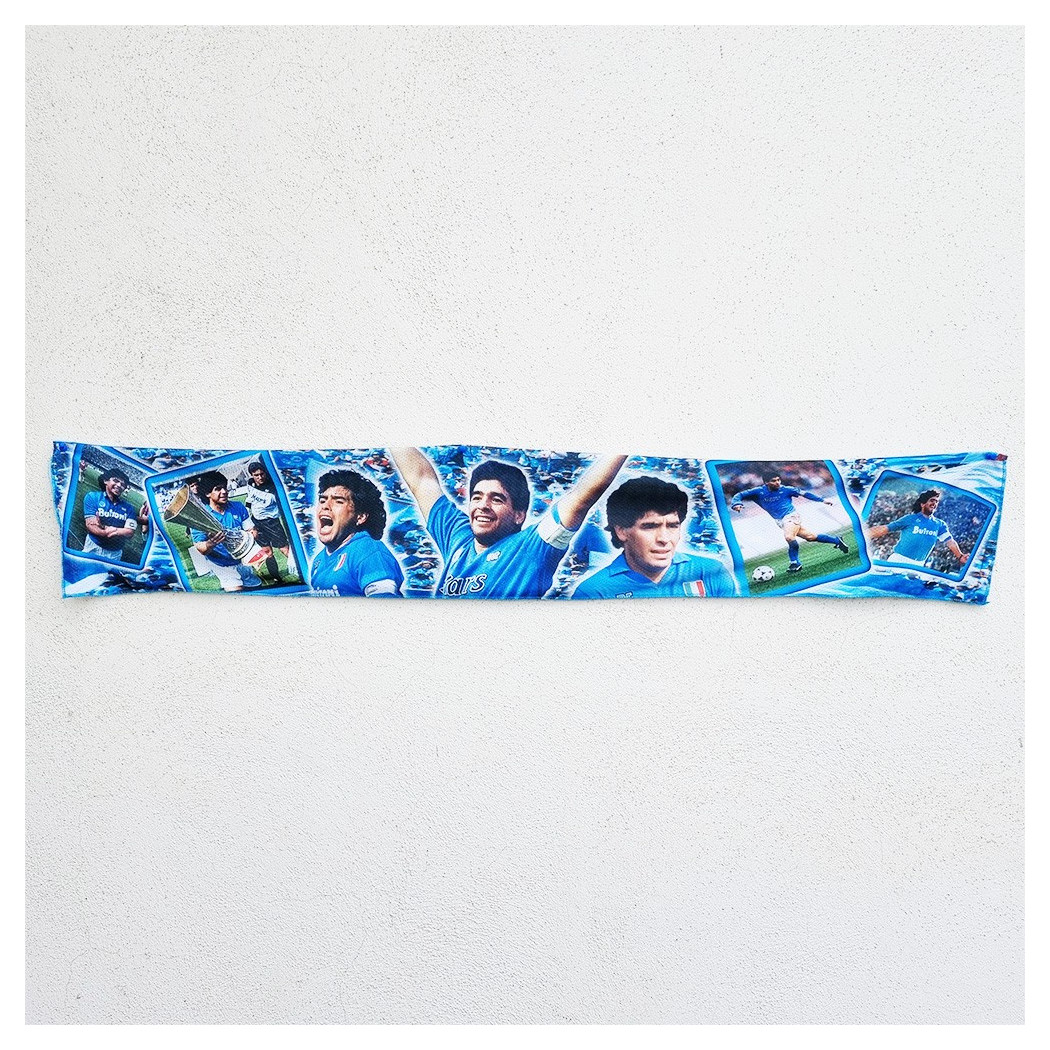 foto del prodotto trade shop sciarpa napoli campione d 39 italia maradona n 10 stadio scudetto calcio squadra 