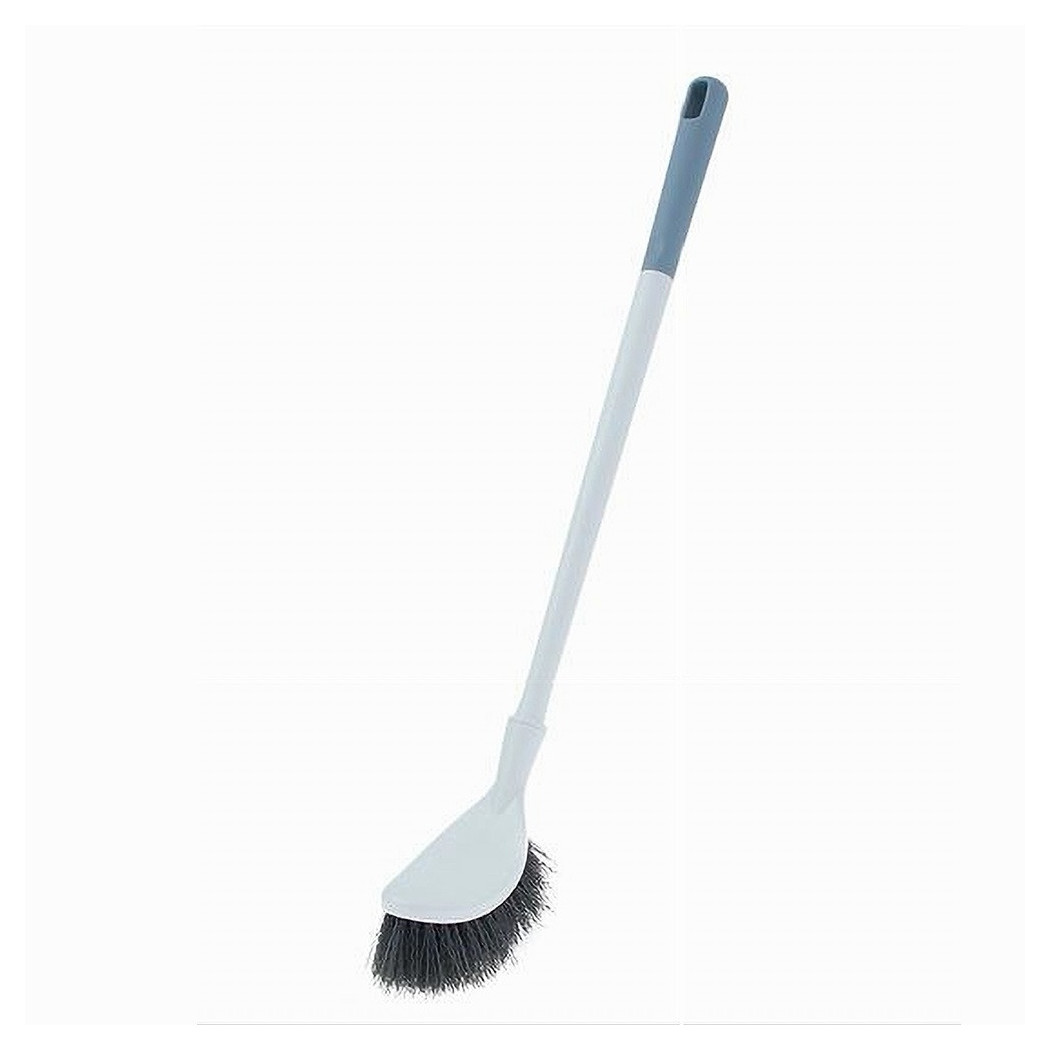 foto del prodotto trade shop scopino wc curvo con manico robusto ergonomico spazzolone bagno con gancio 87616 