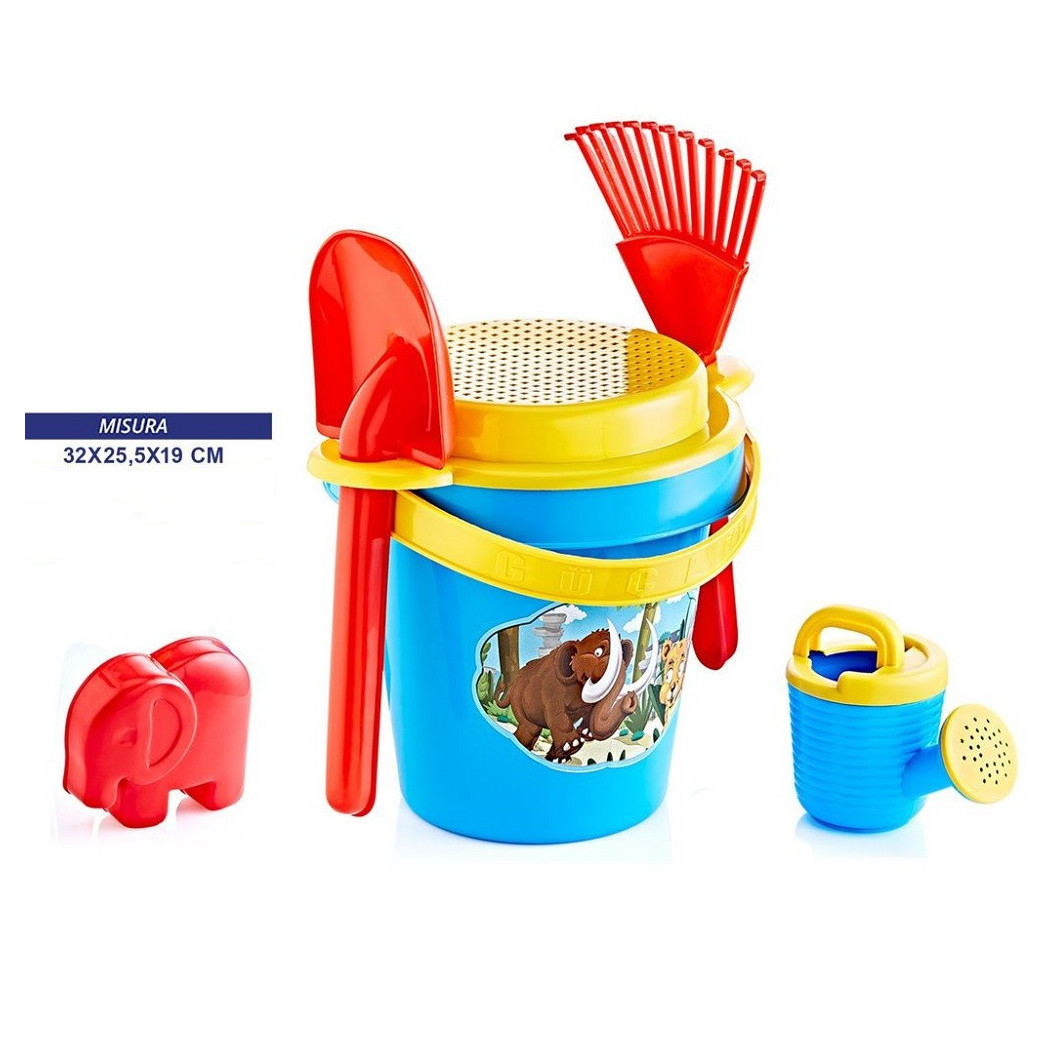 foto del prodotto trade shop secchiello con accessori paletta innaffiatoio giochi mare estate bambini 751995 