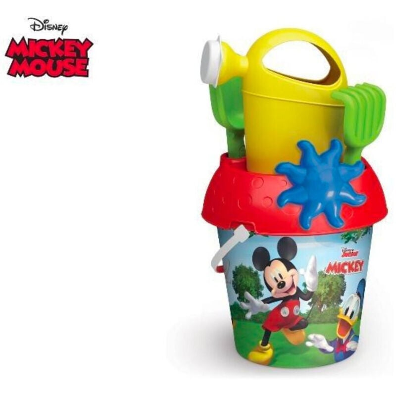 foto del prodotto trade shop secchiello da mare topolino gioco da spiaggia per bambini con diversi accessori 
