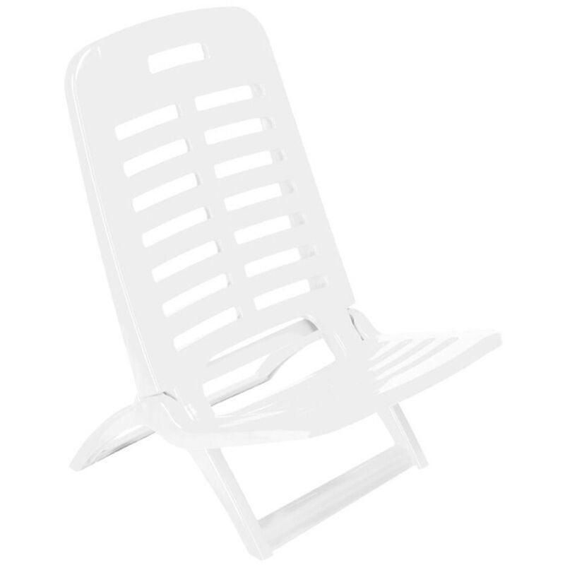 foto del prodotto trade shop sedia pieghevole sdraio da spiaggia mare spiaggina leggera portatile colorata relax bianco