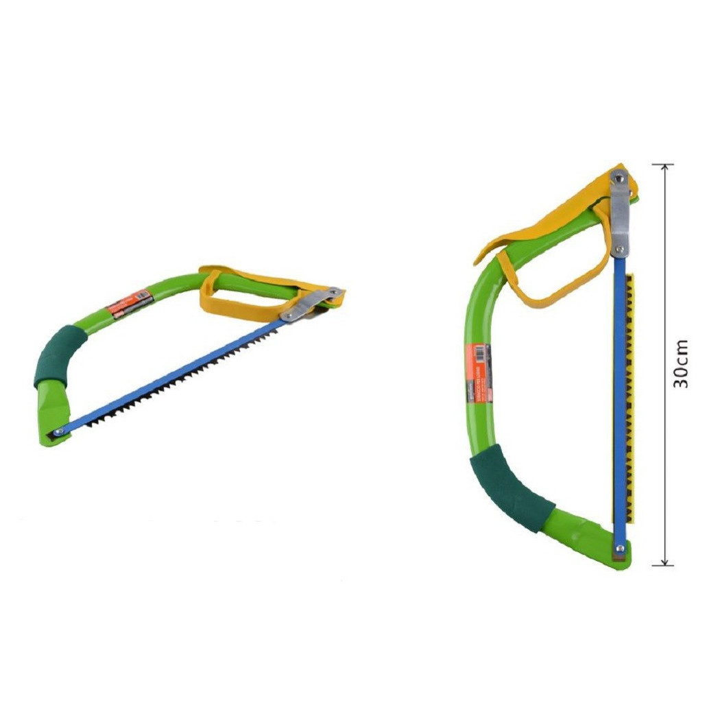 foto del prodotto trade shop - sega seghetto ad arco archetto a mano in acciaio 30cm 12 segaccio taglio 90181 -