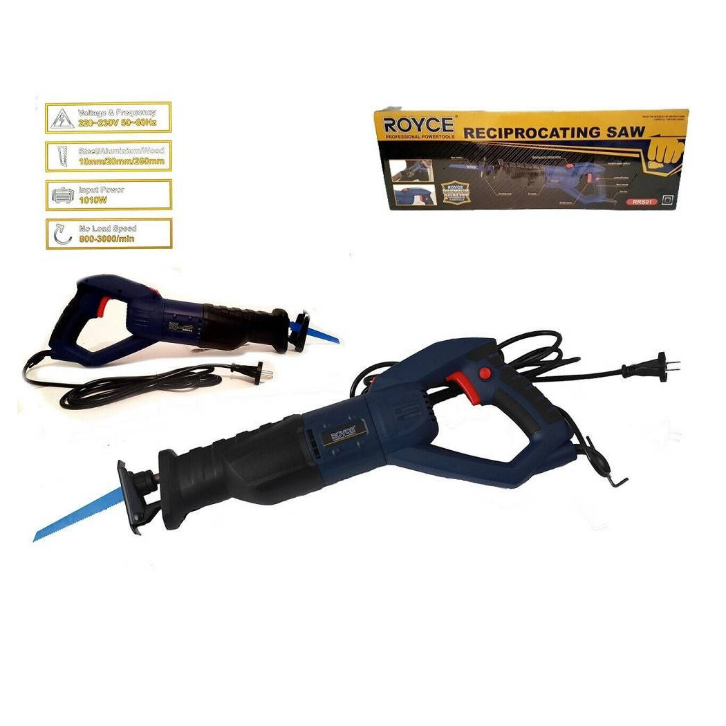 foto del prodotto trade shop - seghetto a gattuccio elettrico seghetto 1010 watt 2 lame legno metallo rrs260 -