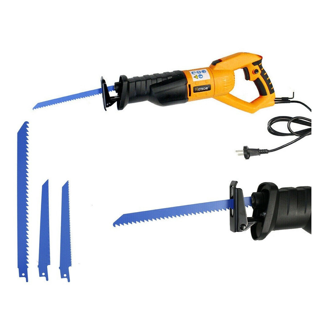 foto del prodotto trade shop - seghetto alternativo a gattuccio elettrico 700 watt 3 lame taglia legno metallo -