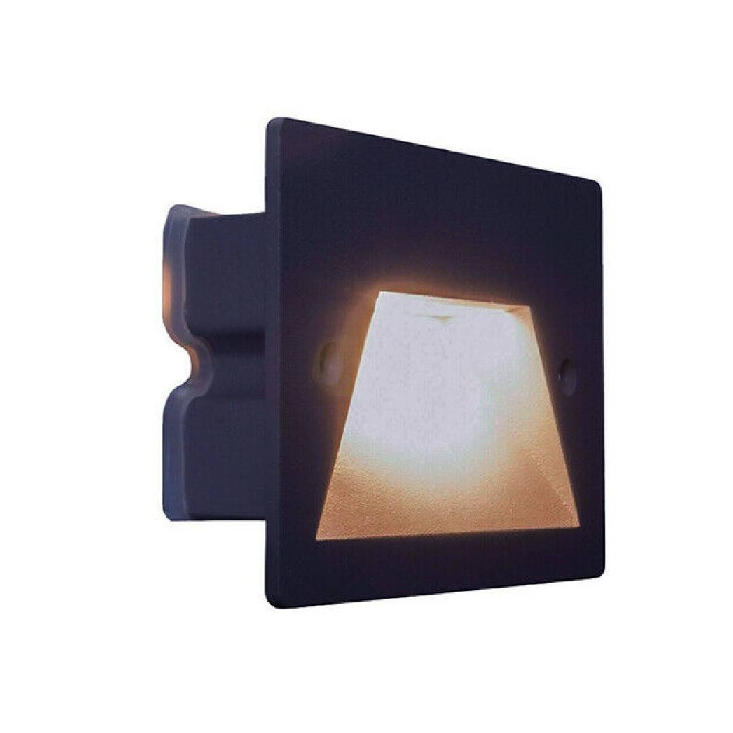 foto del prodotto trade shop segnapasso a led 3 w faretto applique luce fredda calda naturale ip65 es49 nero bianco caldo 