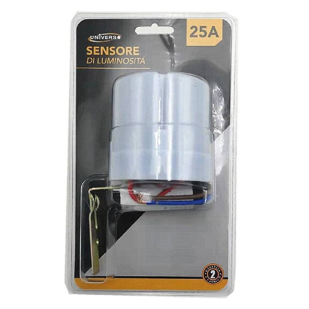 foto del prodotto trade shop sensore di luce luminosita 39 crepuscolare fotoelettrico 25a ip44 bianco ycc1007 