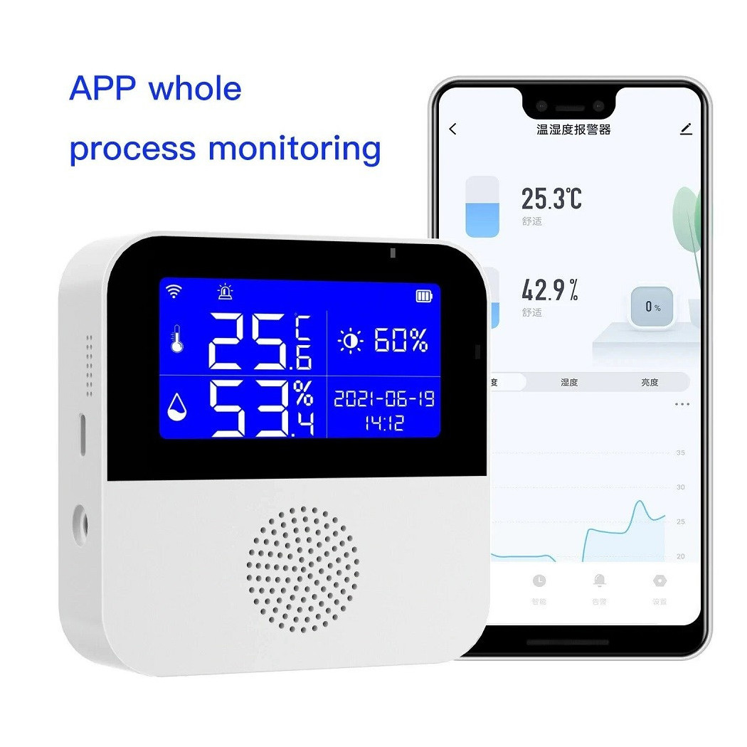 foto del prodotto trade shop sensore di temperatura umidit digitale per interno esterno q wd01 smart wifi usb 