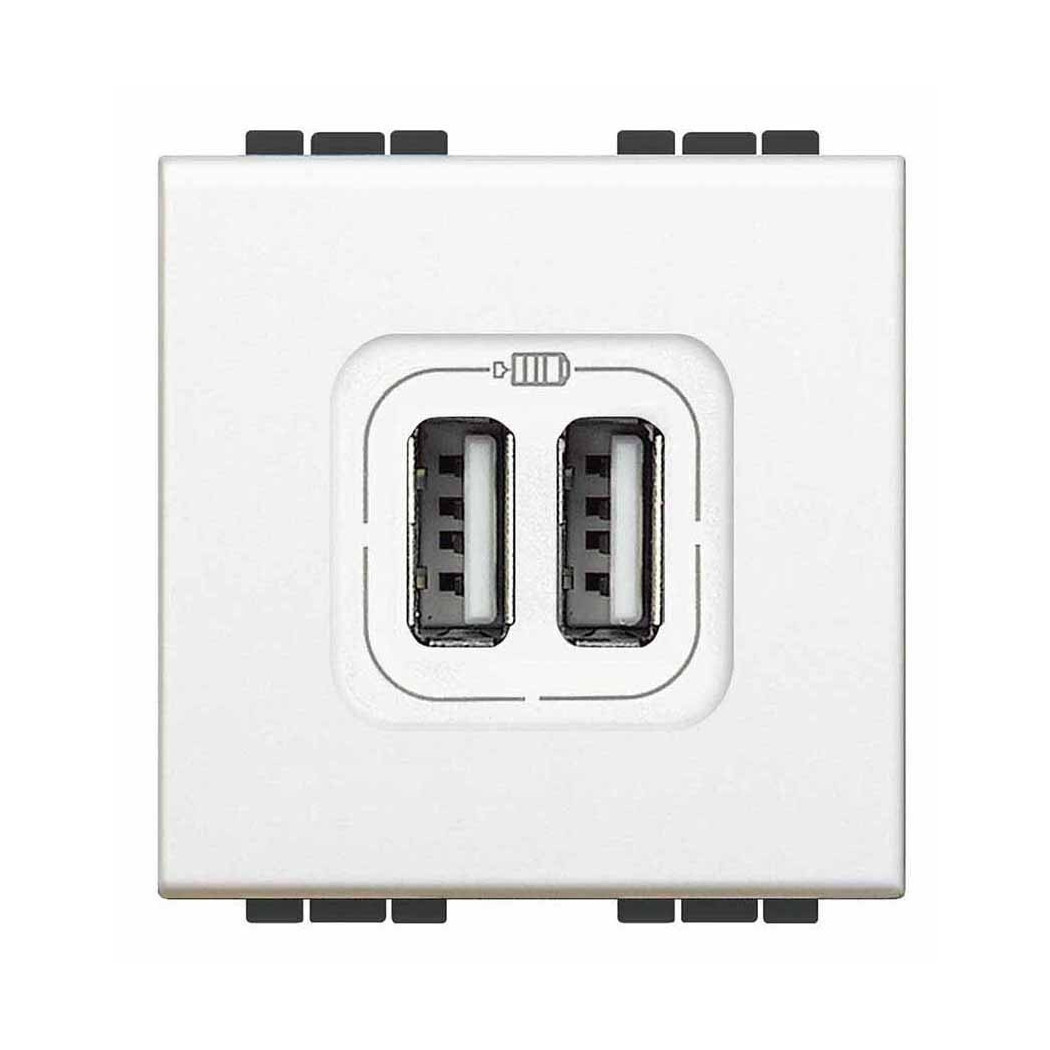foto del prodotto trade shop serie living international compatibile apparecchi di comando moduli prese interr presa 2 usb