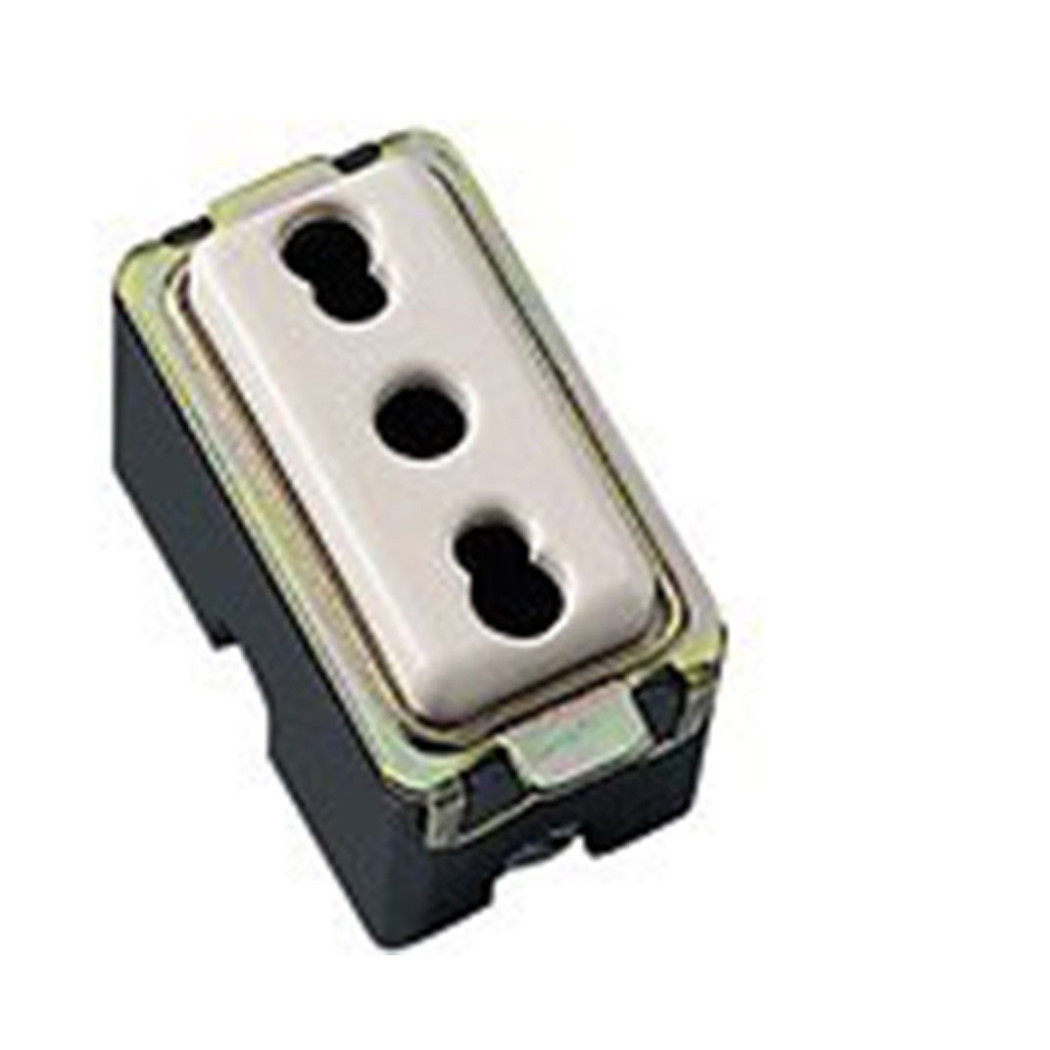 foto del prodotto trade shop serie magic compatibile interruttori bipolari unipolari prese compatibili moduli presa bivalente