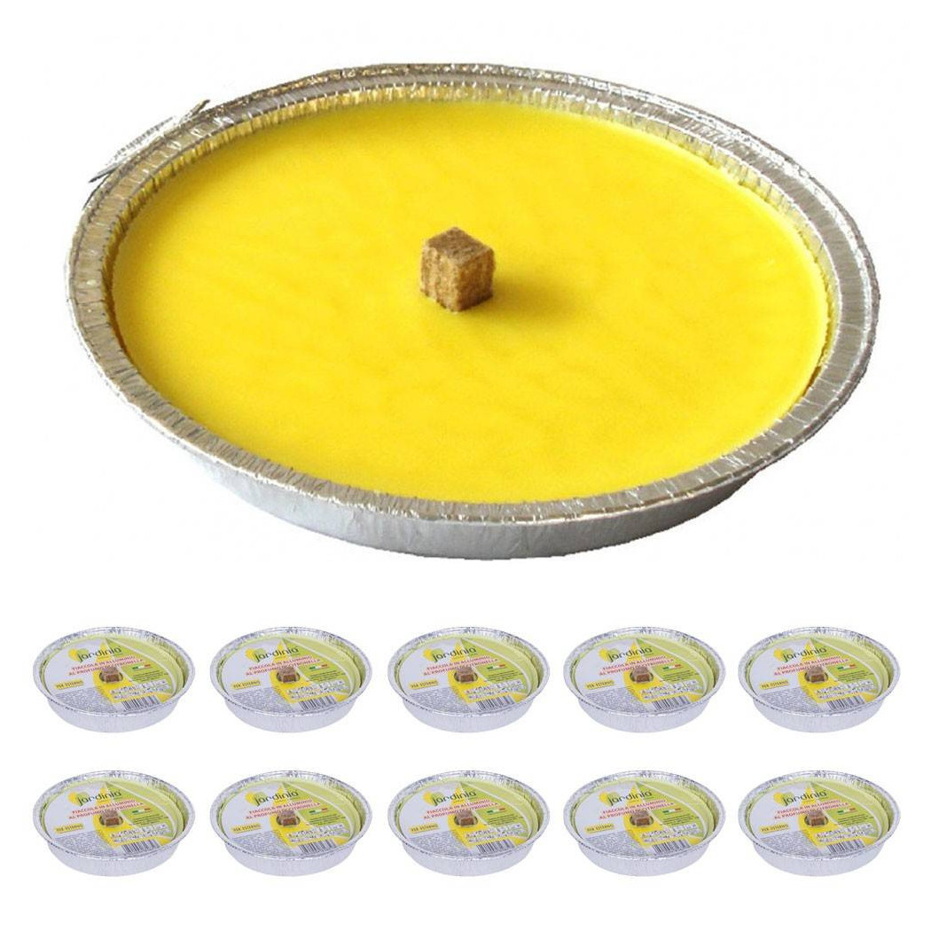 foto del prodotto trade shop set 10 candele alla citronella antizanzare in vaso alluminio fiaccola 11cm 