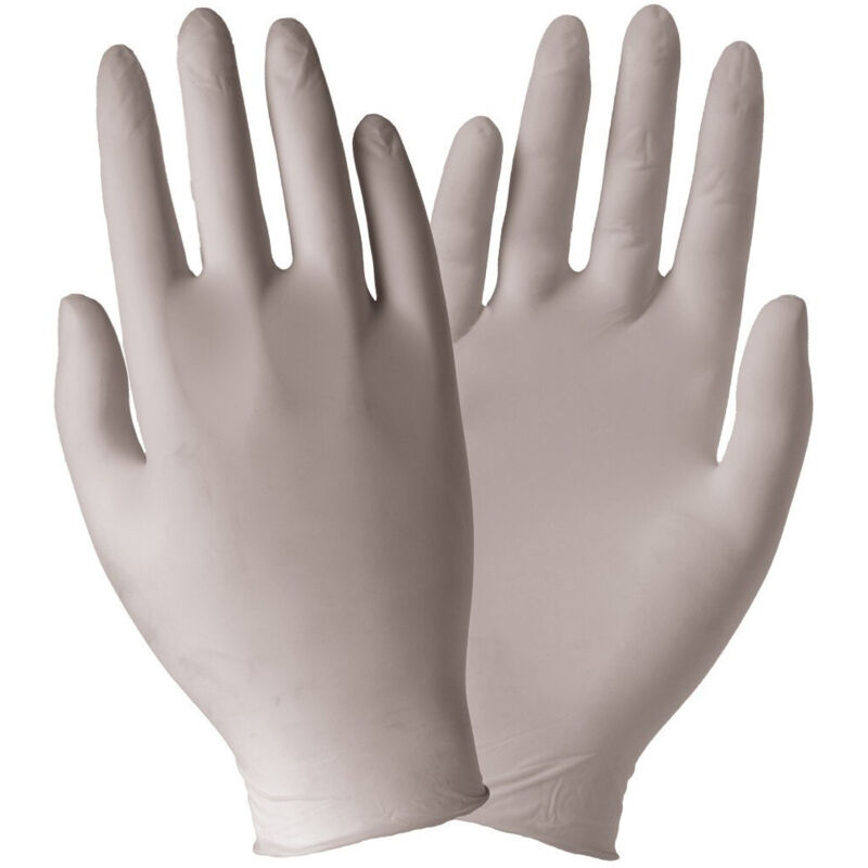 foto del prodotto trade shop set 100 pezzi guanti in lattice monouso polvere taglia m medium 7 7.5 skin latex 