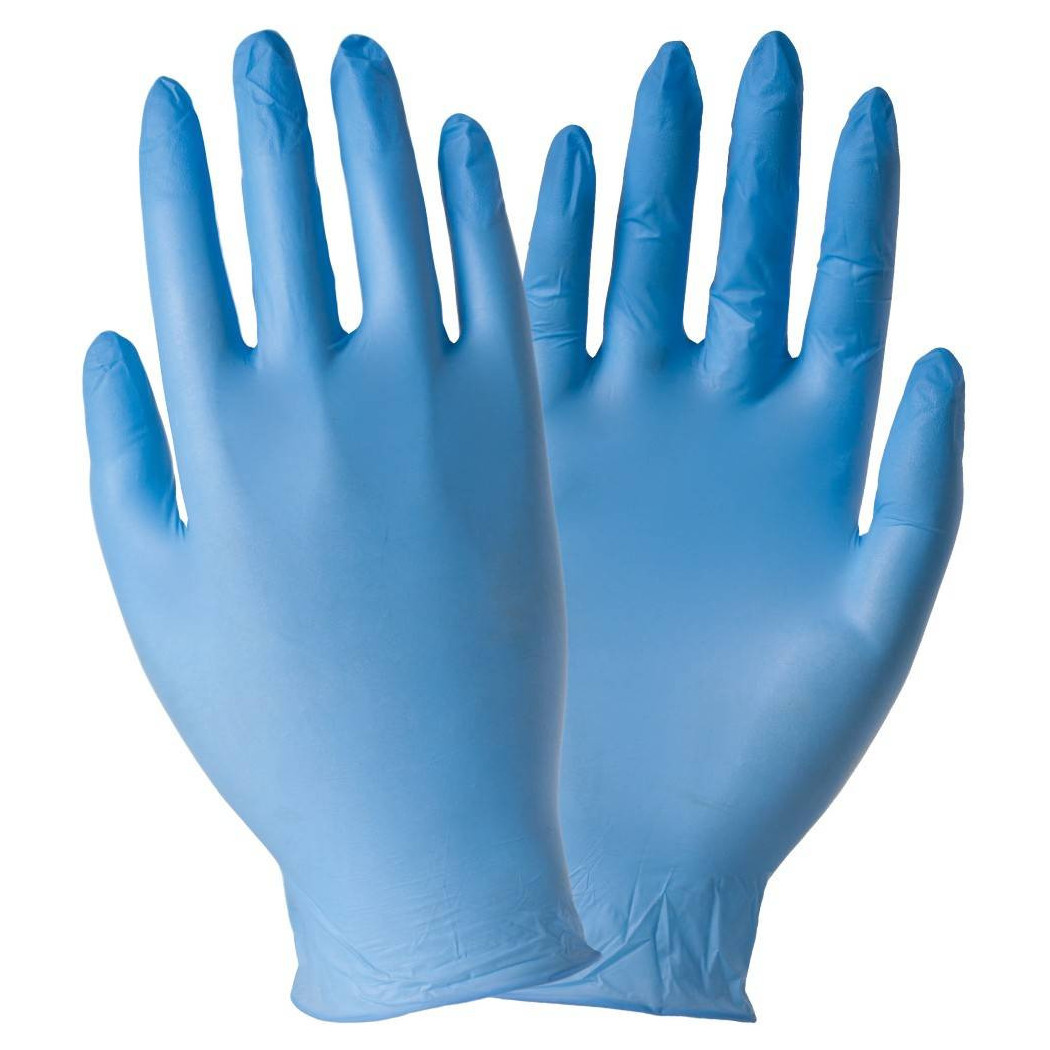 foto del prodotto trade shop set 100 pezzi guanti in nitrile blu monouso senza polvere taglia s m l xl m